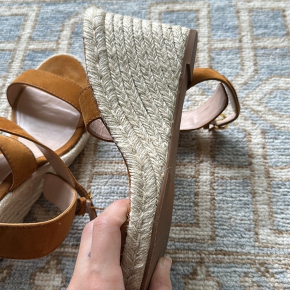 Stuart Weitzmann Lexia Suede Wedge Espadrille Sandals - Picture 11 of 13